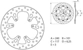 BREMBO Oro Brake Disc Round Fix | 68B40796