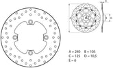 BREMBO Oro Brake Disc Round Fix | 68B40797