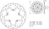 BREMBO Oro Brake Disc Round Fix | 68B40798