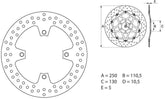 BREMBO Oro Brake Disc Round Fix | 68B407A3