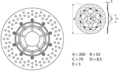 BREMBO Oro Brake Disc Round Fix | 68B407B1