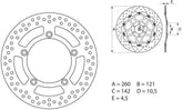 BREMBO Oro Brake Disc Round Fix | 68B407B4