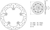 BREMBO Oro Brake Disc Round Fix | 68B407C0