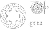 BREMBO Oro Brake Disc Round Fix | 68B407C1