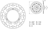 BREMBO Oro Brake Disc Round Fix | 68B407C4