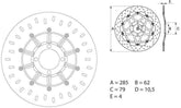 BREMBO Oro Brake Disc Round Fix | 68B407D2