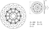 BREMBO Oro Brake Disc Round Fix | 68B407D3