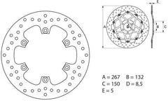 BREMBO Oro Brake Disc Round Fix | 68B407E4
