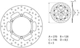 BREMBO Oro Brake Disc Round Fix | 68B407E6
