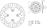 BREMBO Oro Brake Disc Round Fix | 68B407E8