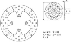 BREMBO Oro Brake Disc Round Fix | 68B407E8