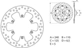 BREMBO Oro Brake Disc Round Fix | 68B407F0