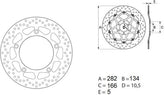 BREMBO Oro Brake Disc Round Fix | 68B407F8