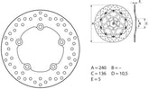 BREMBO Oro Brake Disc Round Fix | 68B407G8