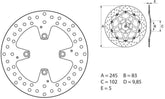 BREMBO Oro Brake Disc Round Fix | 68B407H1
