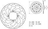 BREMBO Oro Brake Disc Round Fix | 68B407H2