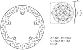 Brembo Serie ORO fixed round rear brake disc for Husqvarna NUDA 900 | 68B407H7