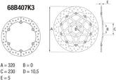 BREMBO Oro Brake Disc Round Fix | 68B407K3