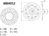 BREMBO Oro Brake Disc Round Fix | 68B407L2