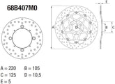 BREMBO Oro Brake Disc Round Fix | 68B407M0