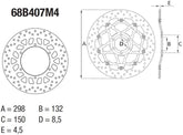 BREMBO Oro Brake Disc Round Fix | 68B407M4