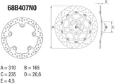 BREMBO Oro Brake Disc Round Fix | 68B407N0