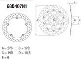 BREMBO Oro Brake Disc Round Fix | 68B407N1