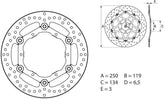 BREMBO Oro Brake Disc Round Floating | 78B40813