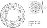 BREMBO Oro Brake Disc Round Floating | 78B40814