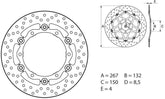 BREMBO Oro Brake Disc Round Floating | 78B40818