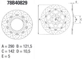 BREMBO Oro Brake Disc Round Floating | 78B40829
