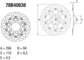 BREMBO Oro Brake Disc Round Floating | 78B40838