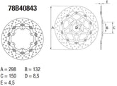 BREMBO Oro Brake Disc Round Floating | 78B40843