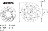 BREMBO Oro Brake Disc Round Floating | 78B40846