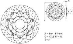 BREMBO Oro Brake Disc Round Floating | 78B40868