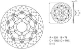 BREMBO Oro Brake Disc Round Floating | 78B40874