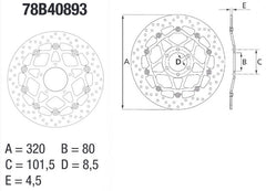 BREMBO Oro Brake Disc Round Floating | 78B40893