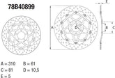 BREMBO Oro Brake Disc Round Floating | 78B40899