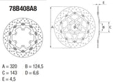 BREMBO Oro Brake Disc Round Floating | 78B408A8