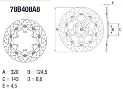 BREMBO Oro Brake Disc Round Floating | 78B408A8