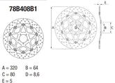 BREMBO Oro Brake Disc Round Floating | 78B408B1