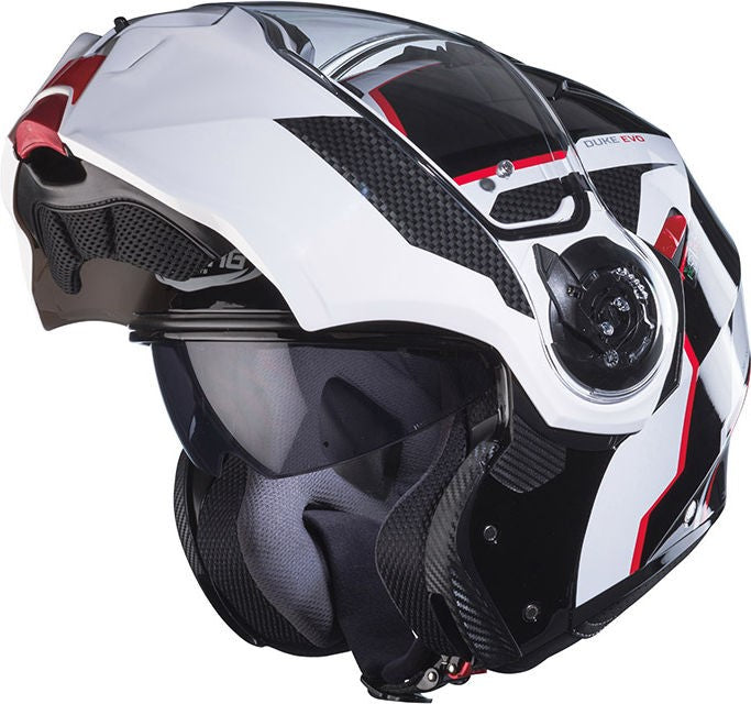 CABERG DUKE EVO MOVE MODULAR HELMET WHITE RED | C0KB60M3