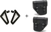 Custom Acces Ibiza Pair Of Saddlebags With Metal Base + Pair Of Universal Brackets, Black | API003N