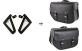 Custom Acces Sant Louis Pair Of Saddlebags + Universal Support, Black | APS002N