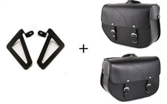 Custom Acces Sant Louis Pair Of Saddlebags + Universal Support, Black | APS002N