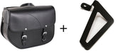 Custom Acces Sant Louis Left Leather Saddlebag + Left Universal Support, Black | APS005N