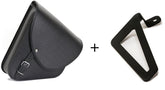 Custom Acces Barcelona Leather Saddlebag Right Side + Universal Support Right Side, Black | APS006N
