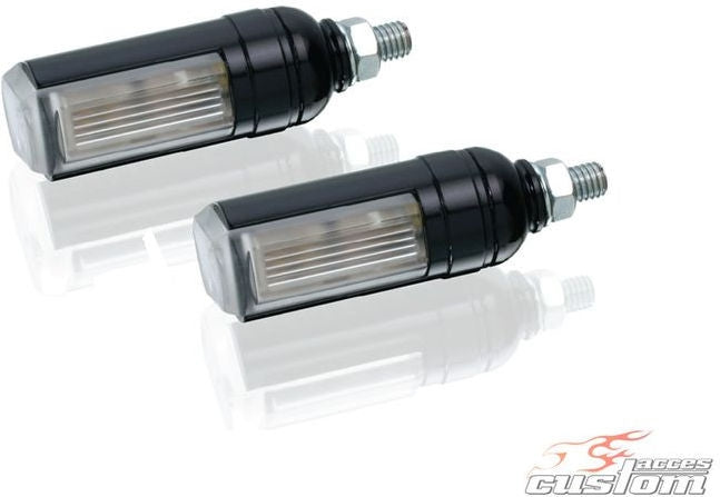 Custom Acces Capsula 2 Turn Light, Crystal Clear By Pair, Black | IC0002N