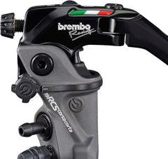 CNC Racing RADIAL BRAKE MASTER CYLINDER BREMBO 19RCS CORSA CORTA FOLD-UP LEVER 18-20 RATIO, Black | 110C74010