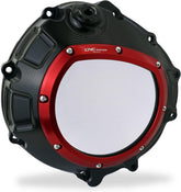 CNC Racing Clear clutch cover BMW - hydraulic control, Black/Red | CA800BR